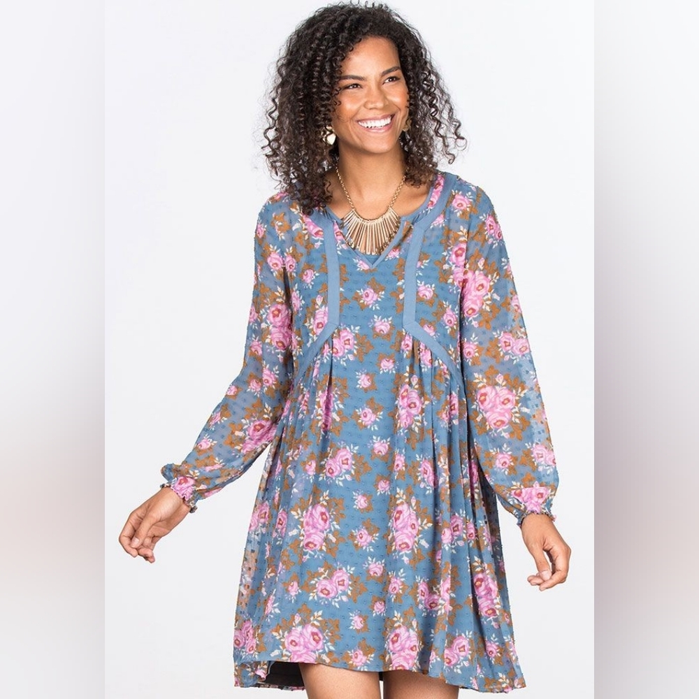 Matilda Jane Blue Floral Long Sleeve Dress